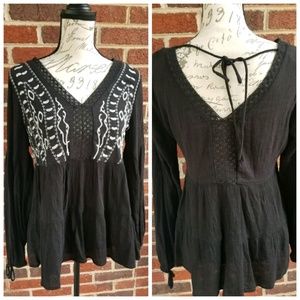(Donated) True Craft Embroidered BOHO Top